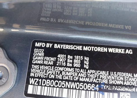 2022 Toyota Gr Supra 3.0 Premium from USA, damaged, VIN WZ1DB0C05NW050664